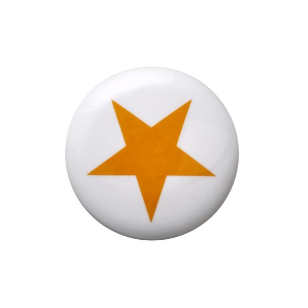 Wieszak ceramiczny (pomarańczowy) 8 cm gwiazda Bloomingville
