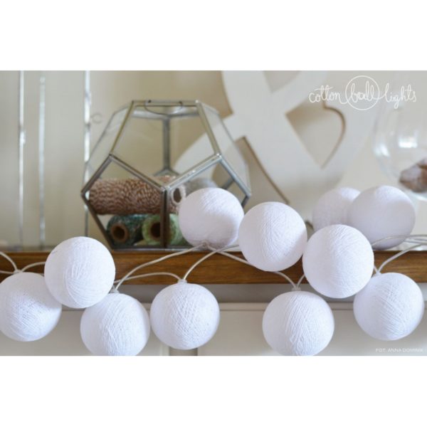 Girlanda 20 kul PURE WHITE Cotton Ball Lights